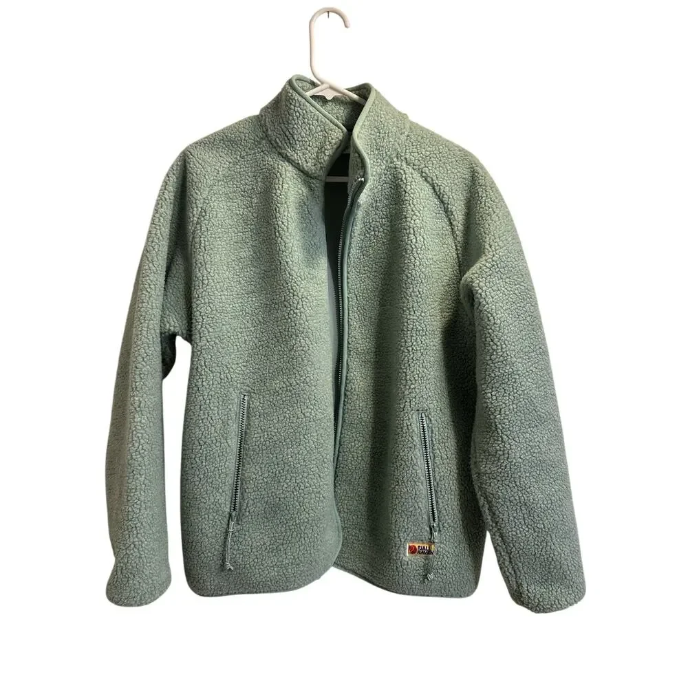 Fjallraven Vardag Pile Fleece Jacket Women’s XL Mint Green Full Zip NWOT